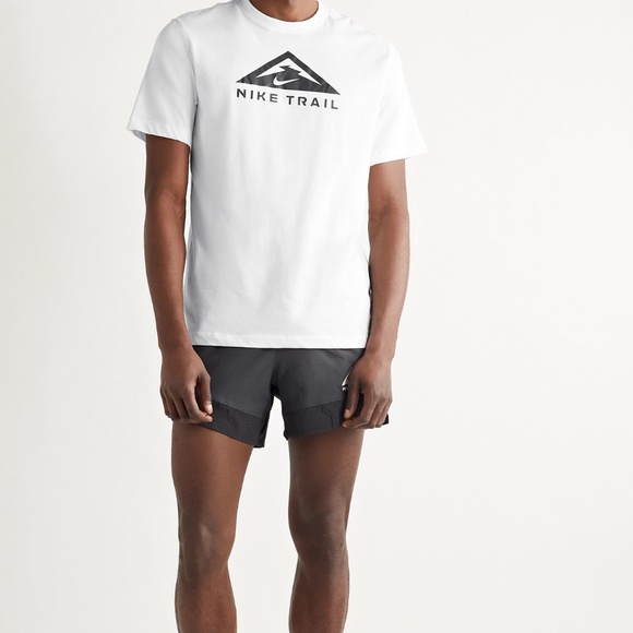 Nike Running Trail Logo Dri-FIT Tee DO2276-100 (White/Black) - Picture 3 of 4